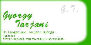 gyorgy tarjani business card