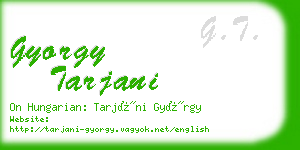 gyorgy tarjani business card